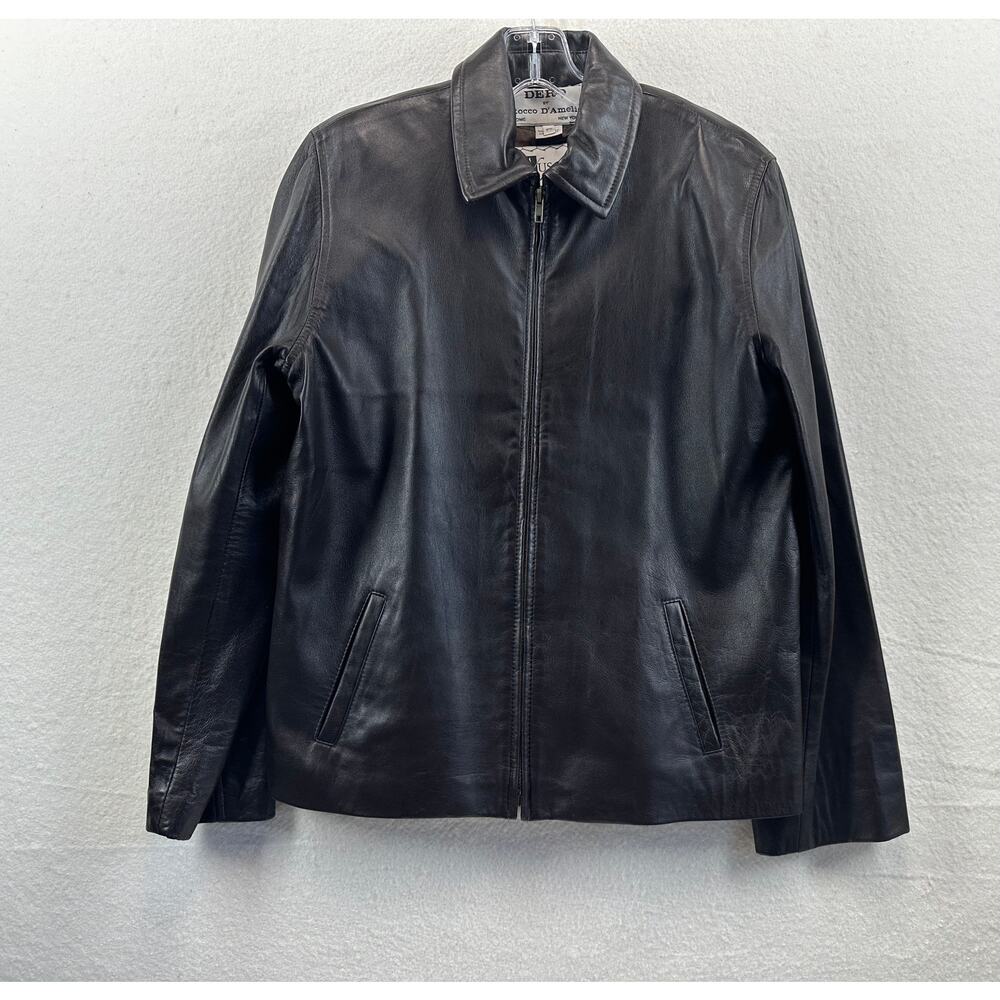 Dero by Rocco D'Amelio Vintage Dark Brown Minimalist Buttery Leather Jacket SZ L